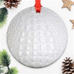 Ll Alligator White Round Ornament (Two Sides)