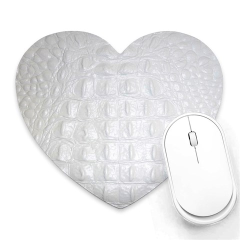 Ll Alligator White Mousepad (Heart) from ArtsNow.com Front