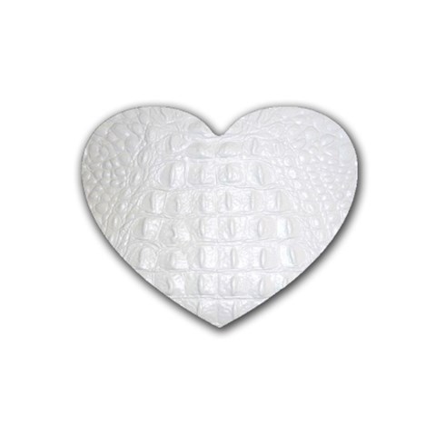 Ll Alligator White Rubber Coaster (Heart) from ArtsNow.com Front