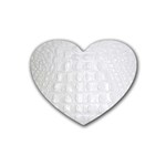 Ll Alligator White Rubber Coaster (Heart)