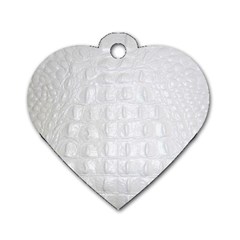 Ll Alligator White Dog Tag Heart (Two Sides) from ArtsNow.com Front