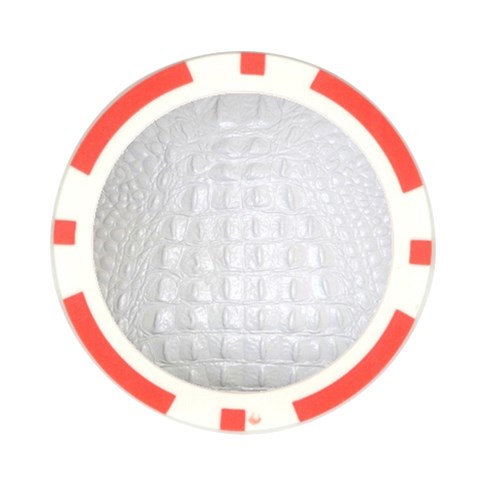 Ll Alligator White Poker Chip Card Guard from ArtsNow.com Front