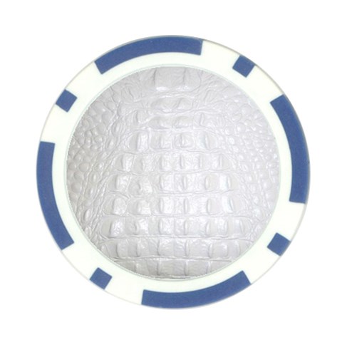 Ll Alligator White Poker Chip Card Guard from ArtsNow.com Front