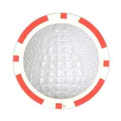 Ll Alligator White Poker Chip Card Guard from ArtsNow.com Front