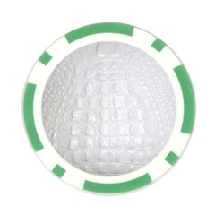 Ll Alligator White Poker Chip Card Guard from ArtsNow.com Back