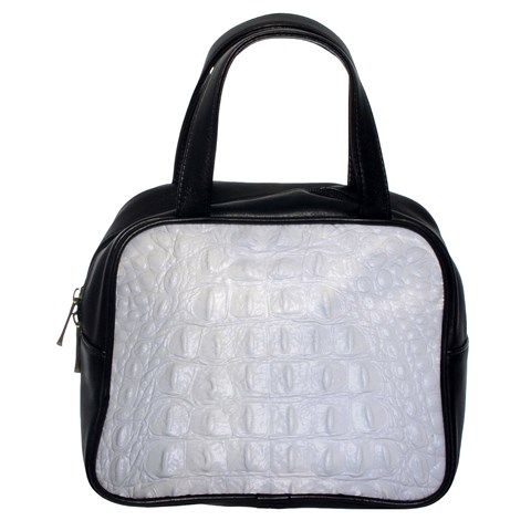 Ll Alligator White Classic Handbag (One Side) from ArtsNow.com Front