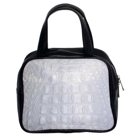 Ll Alligator White Classic Handbag (Two Sides) from ArtsNow.com Front