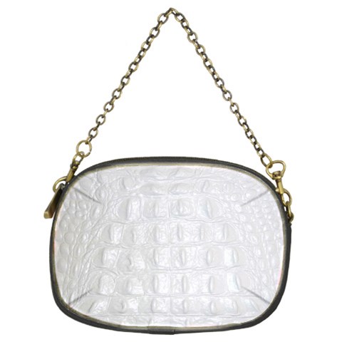 Ll Alligator White Chain Purse (Two Sides) from ArtsNow.com Front