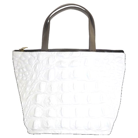 Ll Alligator White Bucket Bag from ArtsNow.com Front