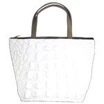 Ll Alligator White Bucket Bag