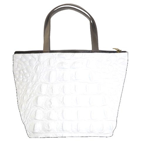 Ll Alligator White Bucket Bag from ArtsNow.com Back