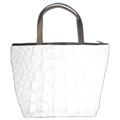 Ll Alligator White Bucket Bag from ArtsNow.com Back