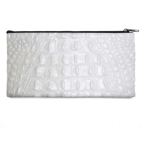 Ll Alligator White Pencil Case from ArtsNow.com Back