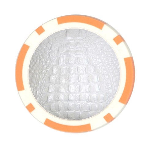 Ll Alligator White Poker Chip Card Guard (10 pack) from ArtsNow.com Front