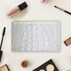 Ll Alligator White Cosmetic Bag (Medium) from ArtsNow.com Front