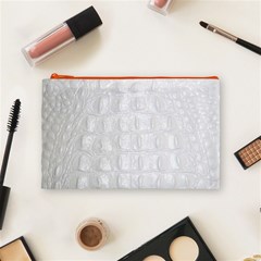 Ll Alligator White Cosmetic Bag (Medium) from ArtsNow.com Front