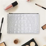 Ll Alligator White Cosmetic Bag (Medium)