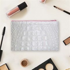 Ll Alligator White Cosmetic Bag (Medium) from ArtsNow.com Back