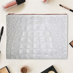 Ll Alligator White Cosmetic Bag (XL) from ArtsNow.com Front