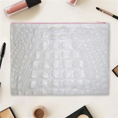 Ll Alligator White Cosmetic Bag (XL) from ArtsNow.com Back