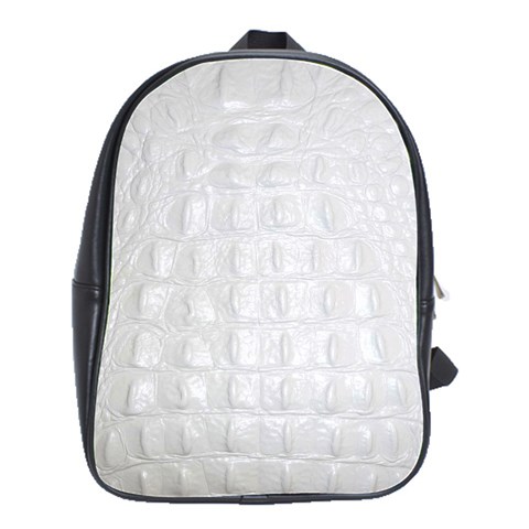 Ll Alligator White School Bag (Large) from ArtsNow.com Front