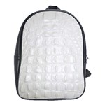 Ll Alligator White School Bag (Large)