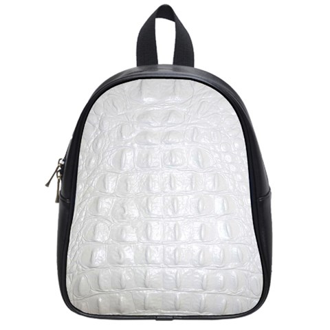 Ll Alligator White School Bag (Small) from ArtsNow.com Front