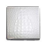 Ll Alligator White Memory Card Reader with Storage (Square)