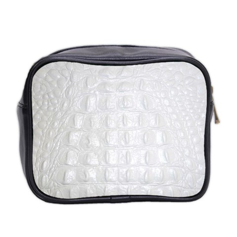 Ll Alligator White Mini Toiletries Bag (Two Sides) from ArtsNow.com Back