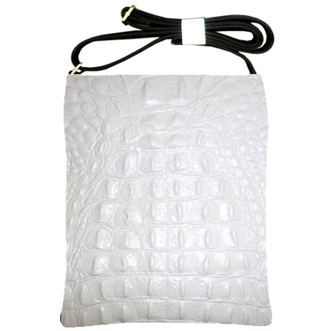 Ll Alligator White Shoulder Sling Bag from ArtsNow.com Front