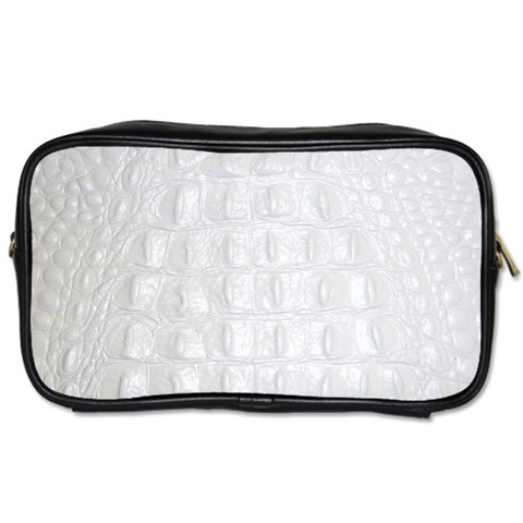 Ll Alligator White Toiletries Bag (One Side) from ArtsNow.com Front