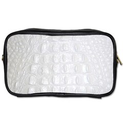 Ll Alligator White Toiletries Bag (Two Sides) from ArtsNow.com Front