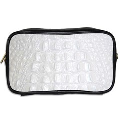 Ll Alligator White Toiletries Bag (Two Sides) from ArtsNow.com Back