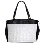 Ll Alligator White Oversize Office Handbag (Two Sides)