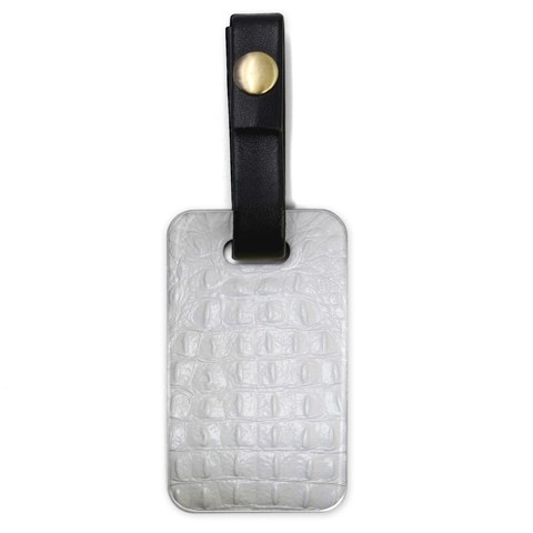 Ll Alligator White Luggage Tag (one side) from ArtsNow.com Front