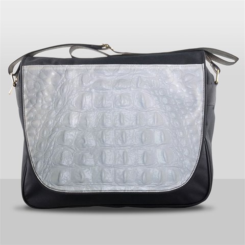 Ll Alligator White Messenger Bag from ArtsNow.com Front