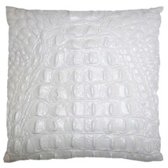 Ll Alligator White Large Cushion Case (Two Sides) from ArtsNow.com Front