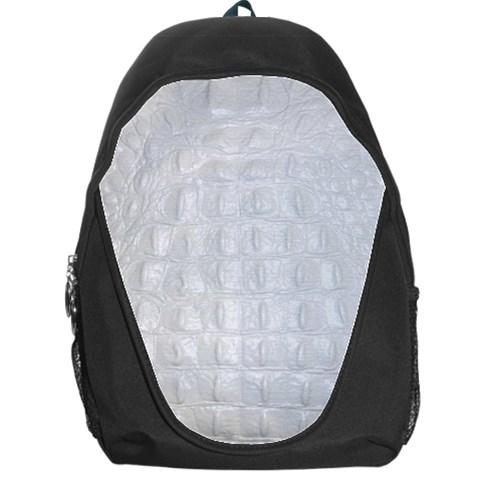 Ll Alligator White Backpack Bag from ArtsNow.com Front