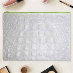 Ll Alligator White Cosmetic Bag (XXXL) from ArtsNow.com Front