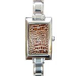 Ll Alligator Macro Rectangular Italian Charm Watch