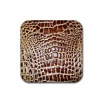 Ll Alligator Macro Rubber Coaster (Square)