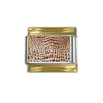 Ll Alligator Macro Gold Trim Italian Charm (9mm)