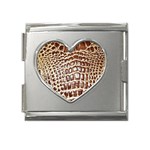 Ll Alligator Macro Mega Link Heart Italian Charm (18mm)