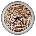 Ll Alligator Macro Wall Clock (Silver)