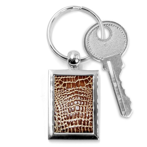 Ll Alligator Macro Key Chain (Rectangle) from ArtsNow.com Front