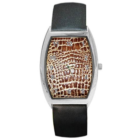 Ll Alligator Macro Barrel Style Metal Watch from ArtsNow.com Front