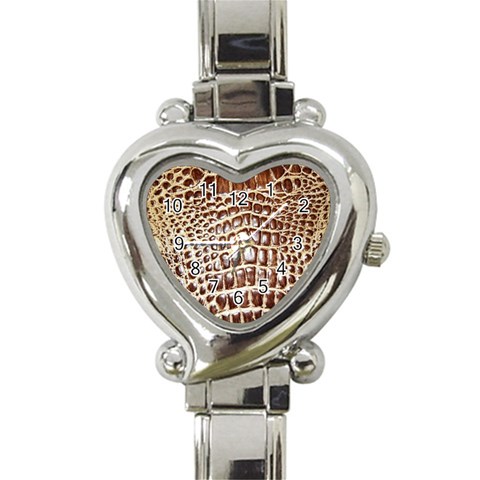 Ll Alligator Macro Heart Italian Charm Watch from ArtsNow.com Front