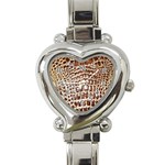 Ll Alligator Macro Heart Italian Charm Watch