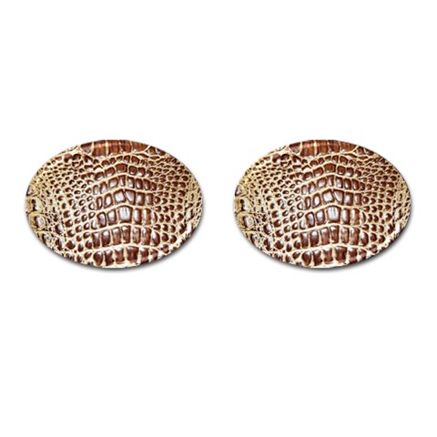 Ll Alligator Macro Cufflinks (Oval) from ArtsNow.com Front(Pair)