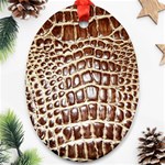 Ll Alligator Macro Oval Ornament (Two Sides)